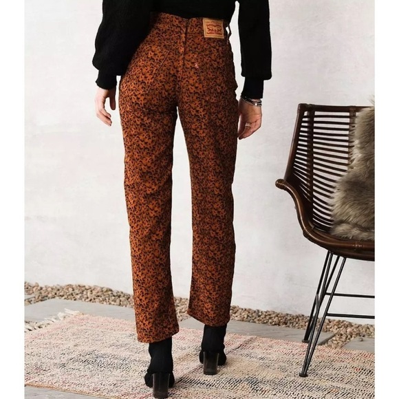 Levi's Brown Patterned Straight Leg Pants - Picture 2 of 13